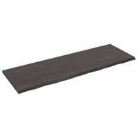 Tafelblad 180x60x(2-4)cm behandeld eikenhout donkerbruin - thumbnail