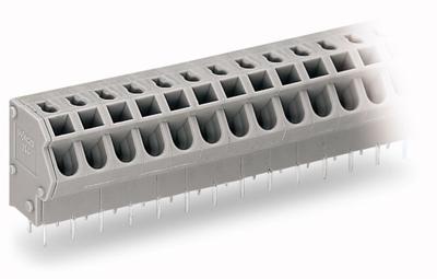 WAGO 254-454 Veerkrachtklemblok 1.50 mm² Aantal polen 4 Grijs 220 stuk(s)