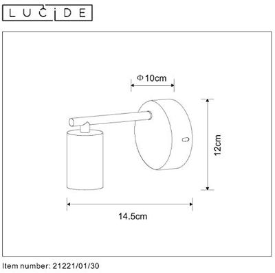 Lucide LEANNE - Wandlamp - 1xE27 - Zwart Lucide LEANNE - Wandlamp - 1xE27 - Zwart