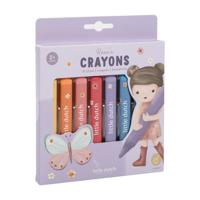 Little Dutch waskrijtjes rosa - 8st. - thumbnail