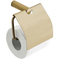 Wiesbaden Ida Toiletrolhouder met Klep - Geborsteld Messing - thumbnail