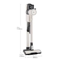 Draadloze cyclinische stofzuiger met borstel LG CORDZEROA9K-LITE1C - thumbnail