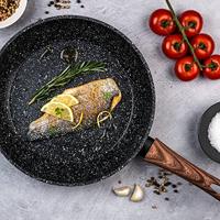 Westinghouse Koekenpan 30 cm Zwart Marmer Hout - thumbnail