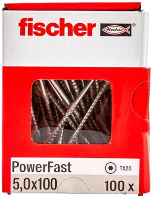 Fischer 657097 Verzinkkopschroef 5 mm 100 mm T Galvanisch verzinkt 100 stuk(s)