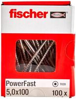 Fischer 657097 Verzinkkopschroef 5 mm 100 mm T Galvanisch verzinkt 100 stuk(s) - thumbnail