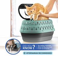 Petmate Top Load Cat Kennel Pearl Bubble Grape - thumbnail