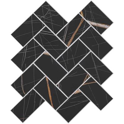 Visgraat Mozaïek Tegel Zelfklevend - Ceasar XL Zwart - 272x240x4mm