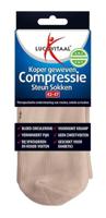 Lucovitaal Koper Compressie Steun Sokken Beige 42-47 - thumbnail