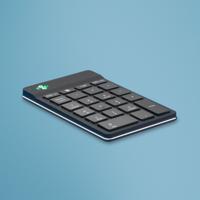 R-GO Tools Numpad Break Numeriek toetsenbord Bluetooth, Draadloos Ergonomisch, Geluidsarme toetsen Zwart - thumbnail