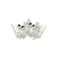 12 stuks/set simulatie keuken voedsel meubilair speelgoed Dollhouse miniatuur accessoires 1:12 vork mes soeplepel tafelgerei (Sliver) - thumbnail