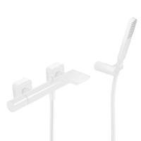 Badmengkraan Tres Loft Colors Waterval met Handdouche 29,2x13,8 cm Rond Mat Wit - thumbnail