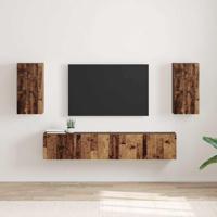 TV Wandkast 2 pcs Oud Hout 30 x 31 x 60 cm Bewerkt hout - thumbnail