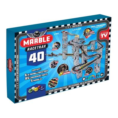 Marble Racetrax knikkerbaan circuit set 40 sheets
