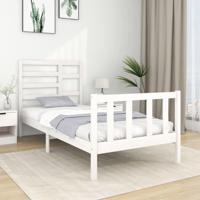 Bedframe massief hout wit 90x190 cm - thumbnail