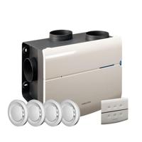 Orcon MVS-15 Woonhuisventilator - Hoge capaciteit: 510 m³/h - Met Vochtsensor & Bediening & 4 Ventielen - Perilex Stekker - thumbnail