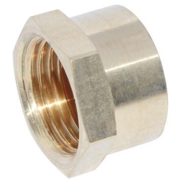 Kirchhoff Rood messing eindkap, blank, 3/4"IT, (3301) - 988959313