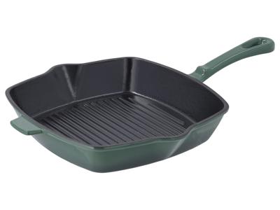 SILVERCREST Gietijzeren grillpan 24 cm (Groen)