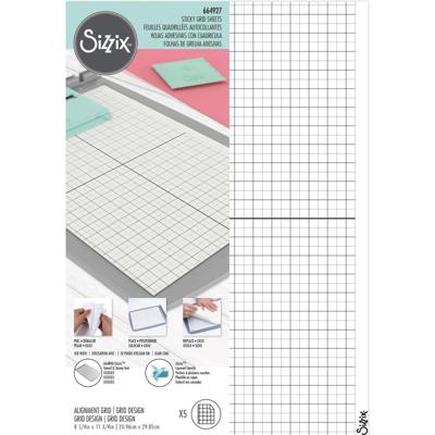 Sizzix • accessory sticky grid sheets 8 1/4"x11 5/8" 5stuks