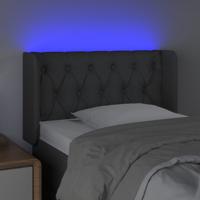 Hoofdbord LED 83x16x78/88 cm stof donkergrijs - thumbnail