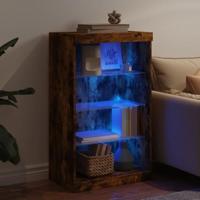 Dressoir met LED-verlichting 60,5x37x100 cm gerookt eikenkleur - thumbnail