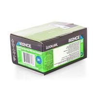 Huismerk Lexmark 802HC (80C2HC0) Toner Cyaan Hoge Capaciteit - thumbnail