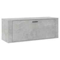 VidaXL Wandschoenenkast 100x35x38 cm bewerkt hout betongrijs - thumbnail