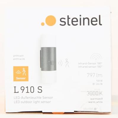 Steinel LED AUSSENLEUCHTE L 910 S ANT 576202 LED-buitenlamp met bewegingsmelder (wand) LED Zonder 9.8 W Antraciet-grijs - thumbnail