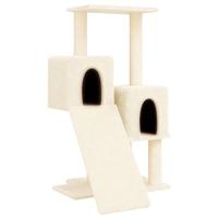VidaXL Kattenmeubel met sisal krabpalen 82 cm crèmekleurig - thumbnail