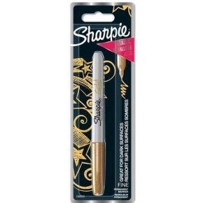 Viltstift Sharpie rond fijn metallic goud blister à 1 stuk