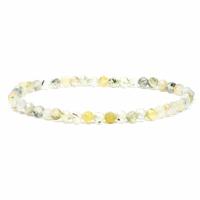 Edelsteen Armband Prehniet Elastisch Facet Geslepen - thumbnail