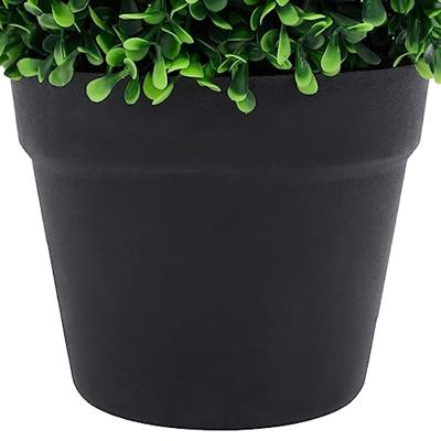 Kunstplanten met pot 2 st buxus bolvorming 32 cm groen