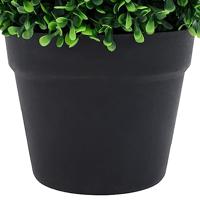 Kunstplanten met pot 2 st buxus bolvorming 32 cm groen - thumbnail