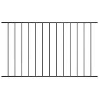 VidaXL Hekpaneel 1,7x1,25 m gepoedercoat staal zwart - thumbnail