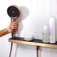 Hansgrohe Rainfinity muuraansluiting Porter 500 met douchehouder en planchet L, Brushed Bronze - thumbnail