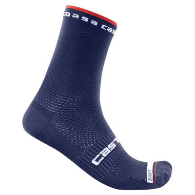 Castelli Rosso corsa 15 fietssokken belgisch blauw heren S-M