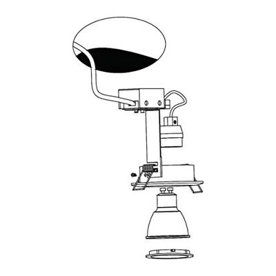 Eglo InbouwspotTedo 8cm metaalgrijs - 96617