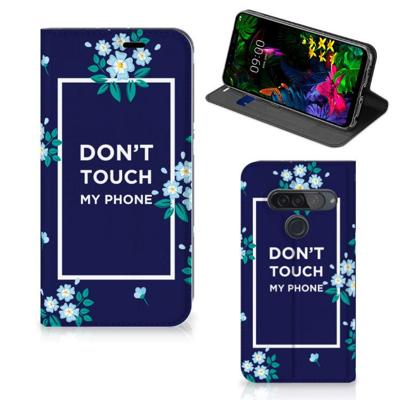 LG G8s Thinq Design Case Flowers Blue DTMP