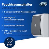 REV 0511641777 Wisselschakelaar Compleet AquaForm Lichtgrijs 1 stuk(s) - thumbnail