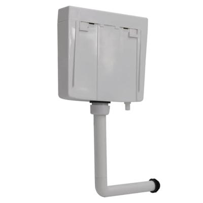 VidaXL Toiletstortbak met watertoevoer onderin 3/6 l grijs