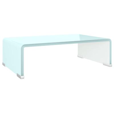 Tv-meubel/monitorverhoger 40x25x11 cm glas groen groen