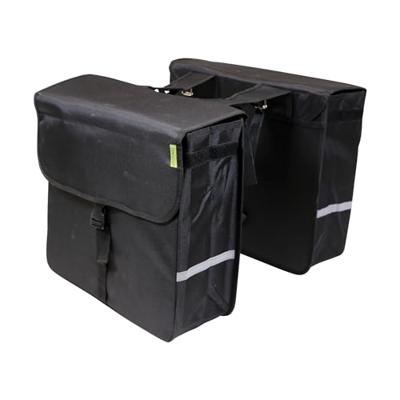 Dresco Luxe shopper dubbele fietstas 40 liter nylon zwart