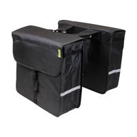 Dresco Luxe shopper dubbele fietstas 40 liter nylon zwart - thumbnail