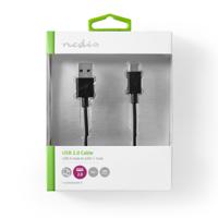 USB 2.0-Kabel | Type-C Male - A Male | 1,0 m | Zwart - thumbnail