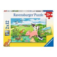 Ravensburger - jonge dieren op het platteland 2x12 stuks - thumbnail