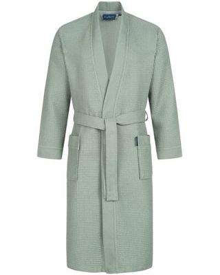 Morgenstern Morgenstern badjas Luca wafelstof Kimono 120cm Olijf S