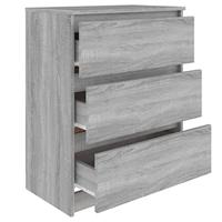 Dressoir 60x35x76 cm bewerkt hout grijs sonoma eikenkleurig - thumbnail