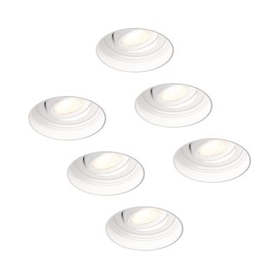 6x Lugo LED inbouwspots Trimless - Wit - Dimbaar - 5 Watt 450 Lumen - 2700K Warm Wit Licht - Kantelbaar - IP65 - Voor Binnen & Buiten 6x Lugo LED inbouwspots Trimless - Wit - Dimbaar - 5 Watt 450 Lumen - 2700K Warm Wit Licht - Kantelbaar - IP65 - Voor Binnen & Buiten