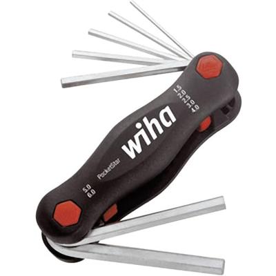 Wiha 23035 Inbus Haakse schroevendraaierset 1.5 mm, 2 mm, 2.5 mm, 3 mm, 4 mm, 5 mm, 6 mm 7-delig