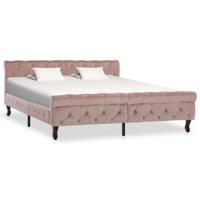 Bedframe fluweel roze 160x200 cm - thumbnail