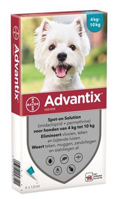 Advantix Hond 100/500 (4-10kg) Spot-on Solution Pipetten